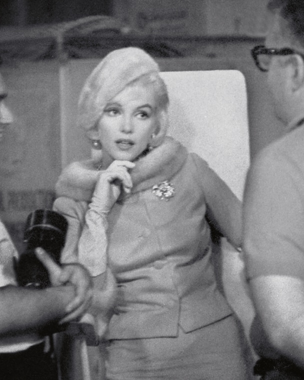 Larry Schiller on the set with Marilyn Monroe in the early 1960s.
