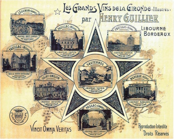La collocazione di Haut-Bailly nel 1903 nel gradino più alto dei Premier Cru di Bordeaux.