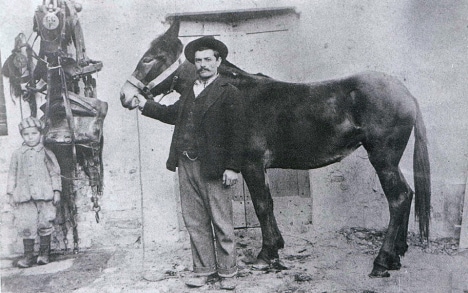  Giovanni Gaja mit seinem Vater Angelo, 1913.